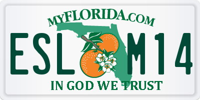 FL license plate ESLM14