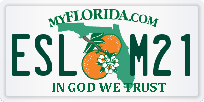 FL license plate ESLM21