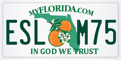 FL license plate ESLM75