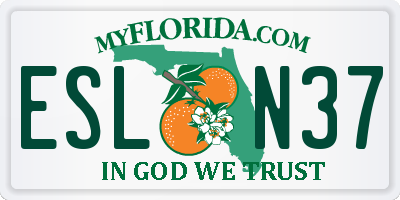 FL license plate ESLN37