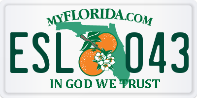 FL license plate ESLO43