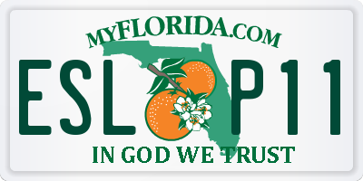 FL license plate ESLP11