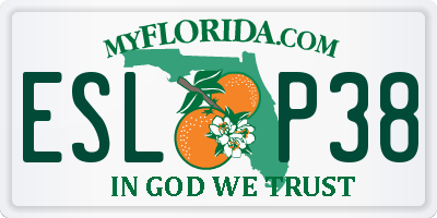 FL license plate ESLP38