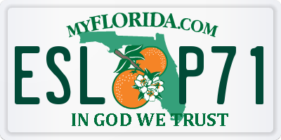 FL license plate ESLP71
