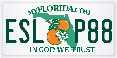 FL license plate ESLP88