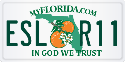 FL license plate ESLR11