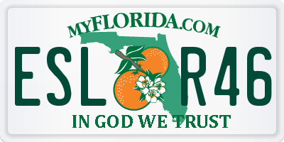 FL license plate ESLR46