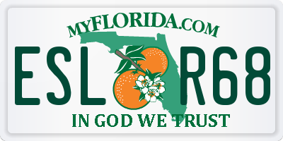 FL license plate ESLR68