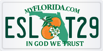 FL license plate ESLT29