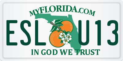 FL license plate ESLU13