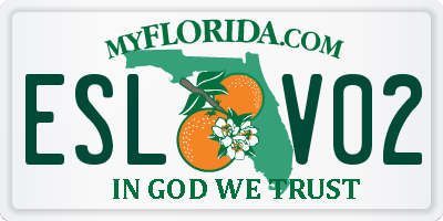 FL license plate ESLV02