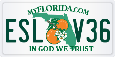 FL license plate ESLV36
