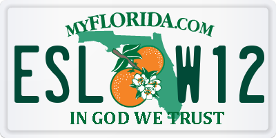 FL license plate ESLW12