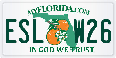 FL license plate ESLW26