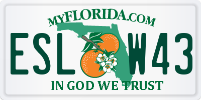 FL license plate ESLW43