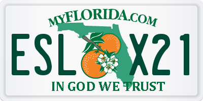 FL license plate ESLX21