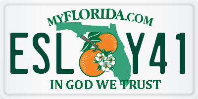 FL license plate ESLY41