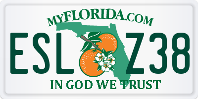 FL license plate ESLZ38