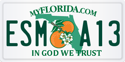 FL license plate ESMA13
