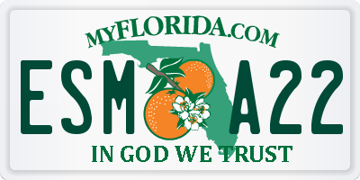 FL license plate ESMA22