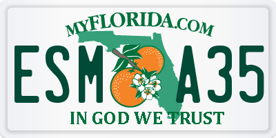 FL license plate ESMA35