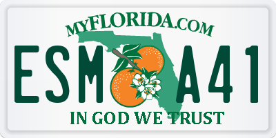 FL license plate ESMA41