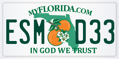 FL license plate ESMD33
