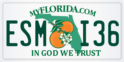 FL license plate ESMI36