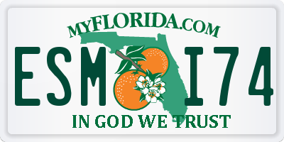 FL license plate ESMI74