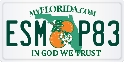 FL license plate ESMP83