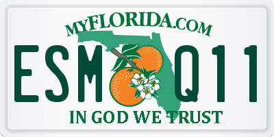 FL license plate ESMQ11