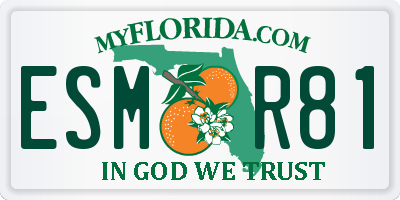FL license plate ESMR81