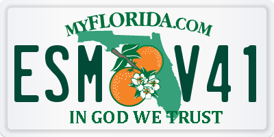 FL license plate ESMV41