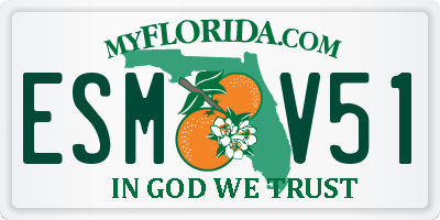 FL license plate ESMV51