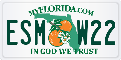 FL license plate ESMW22