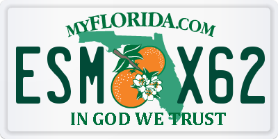 FL license plate ESMX62