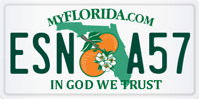 FL license plate ESNA57