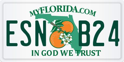 FL license plate ESNB24