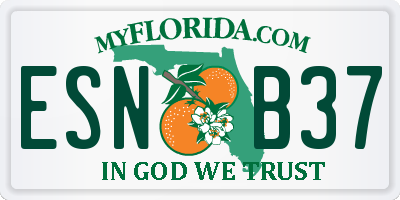 FL license plate ESNB37