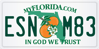 FL license plate ESNM83