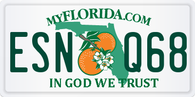 FL license plate ESNQ68
