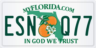 FL license plate ESNQ77