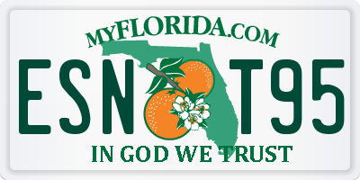 FL license plate ESNT95