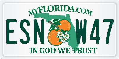 FL license plate ESNW47