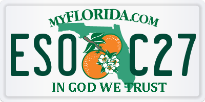 FL license plate ESOC27