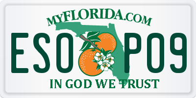 FL license plate ESOP09
