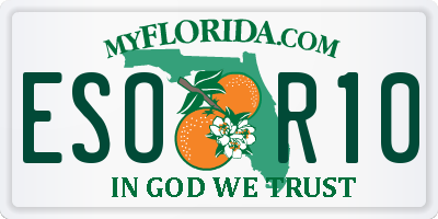 FL license plate ESOR10