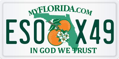 FL license plate ESOX49