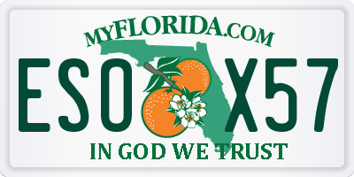 FL license plate ESOX57