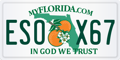 FL license plate ESOX67